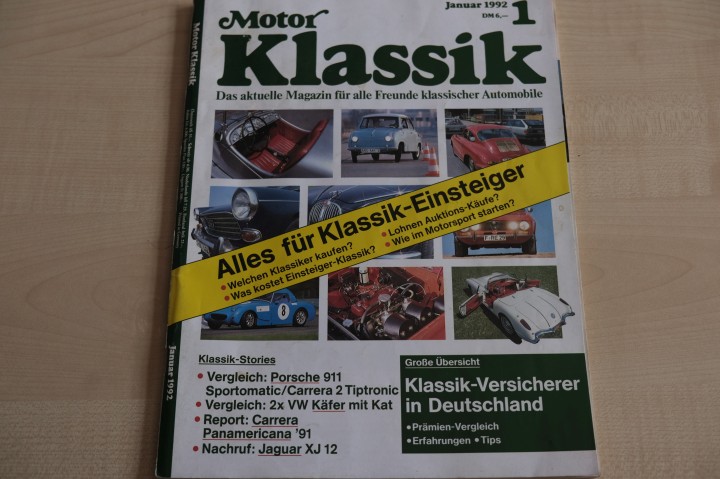 Deckblatt Motor Klassik (01/1992)